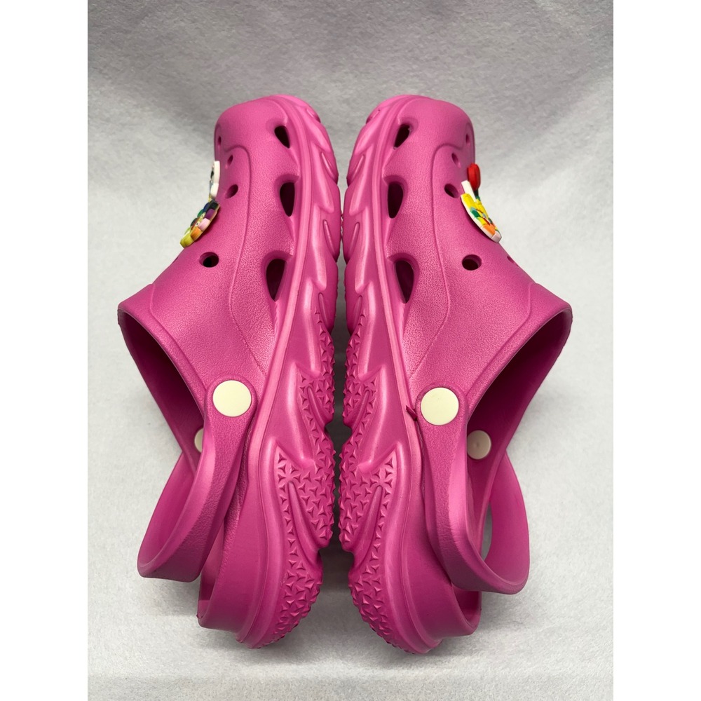 Pink Foam Clogs with Charms Womens Size 8 Mens 6 J6 Slip On Sandals Pink - Picture 8 of 9